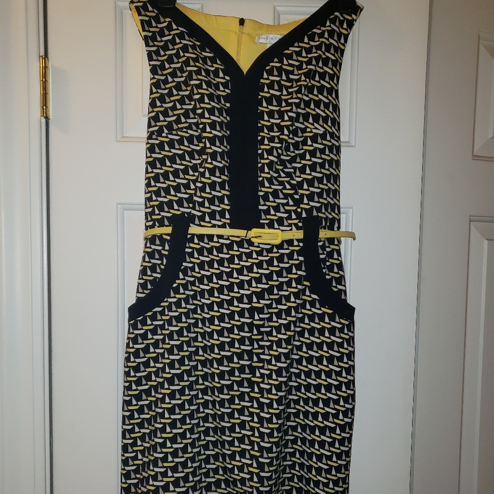 London Times Sheath Business Dress with pockets